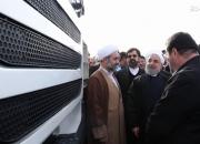 عکس/ افتتاح خط تولید خودروی سنگین با حضور روحانی