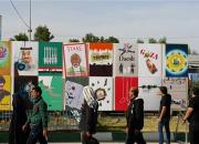 نمایش پوسترهای ضدصهیونیستی در مسیر پیاده‌روی اربعین+عکس