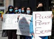 فیلم/ اعتراض کادر درمان فرانسه به کمبود امکانات