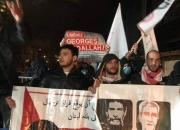 تظاهرات لبنانی‌ها مقابل سفارت فرانسه