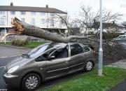 عکس/ خسارت طوفان به خودروها در انگلیس