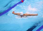 عکس/ شاهکار شناگر ایرانی در مسابقات المپیک