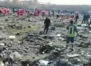 فیلم/ نمایی کلی از موقعیت سقوط هواپیمای اوکراینی