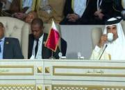  امیر قطر نشست اتحادیه عرب را بدون سخنرانی ترک کرد
