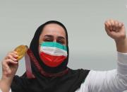 عکس/ مراسم اهدای مدال طلا به ساره جوانمردی