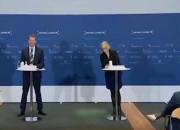فیلم/ لحظه غش کردن مسئول دانمارکی در کنفرانس مطبوعاتی