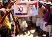 تصاویربن زاید در تظاهرات همبستگی با فلسطین در ابین یمن آتش زده شد