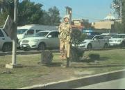 عکس/ نصب آدمک اعدام‌ شده نظامی آمریکایی در بغداد