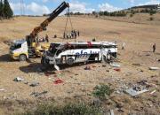 عکس/ واژگونی مرگبار اتوبوس مسافربری در ترکیه